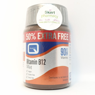Quest Vitamin B12 90 Tablets (50% Extra Free)